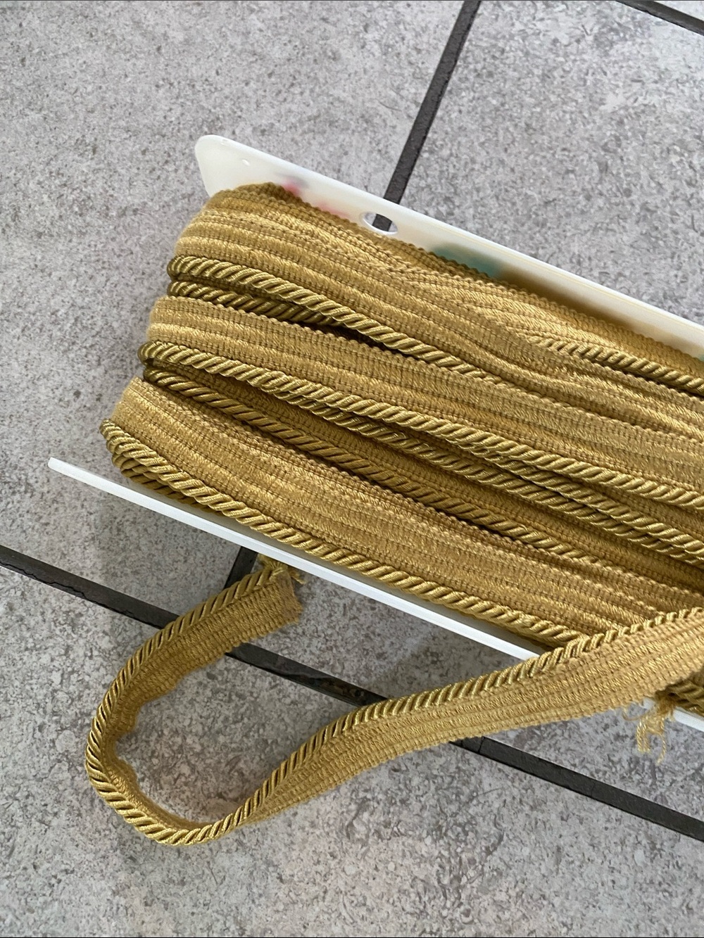 Gold Decorative Cord Trim Sewing Wright’s 20 YDS